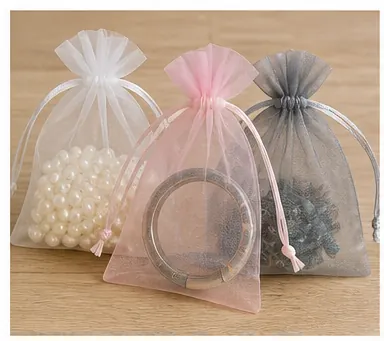 Organza Drawstring Bags — For wedding favors, jewelry samples, small gifts, and fruit protection